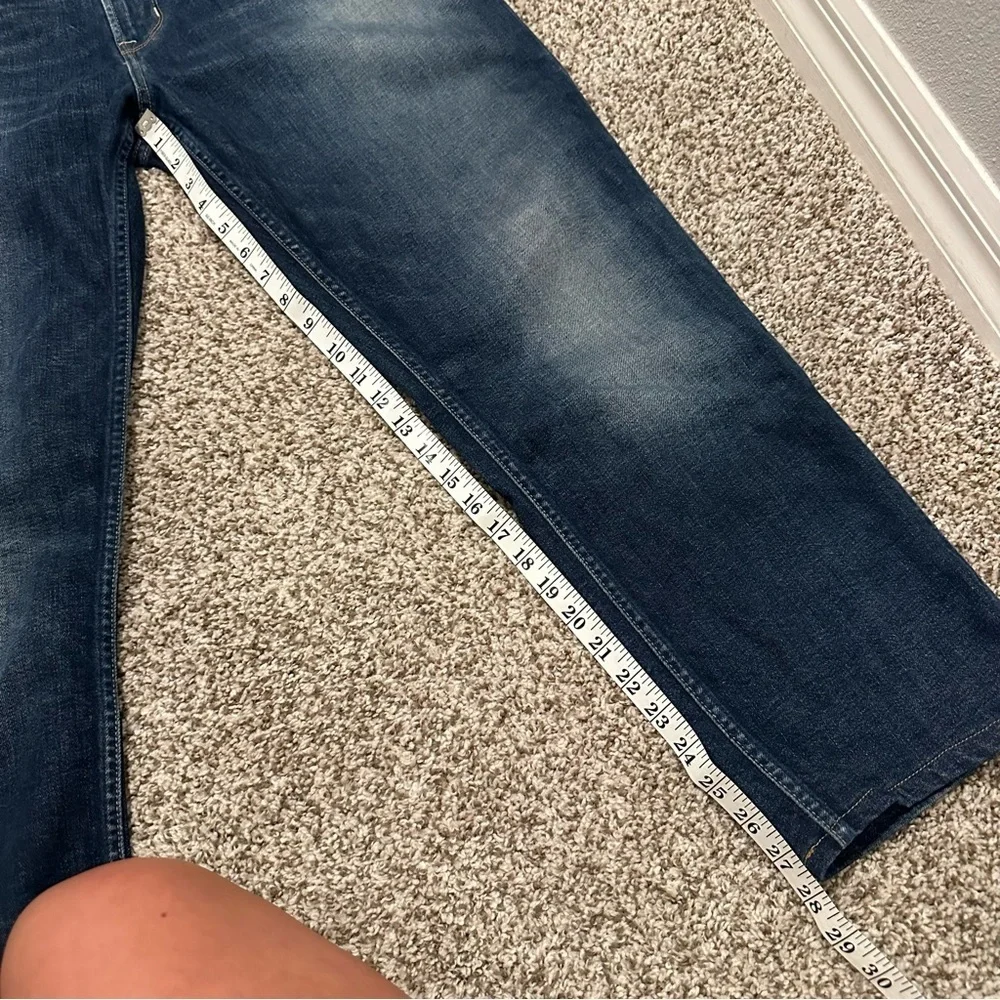 Hudson Men’s Blake Slim Straight Dark Blue Jeans, Size 38x28
